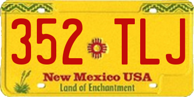NM license plate 352TLJ