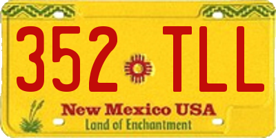 NM license plate 352TLL