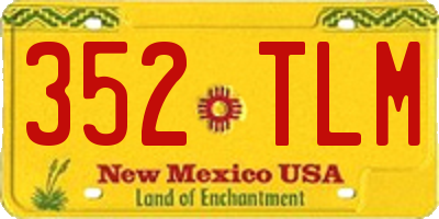 NM license plate 352TLM