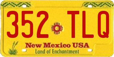 NM license plate 352TLQ