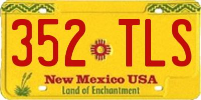 NM license plate 352TLS