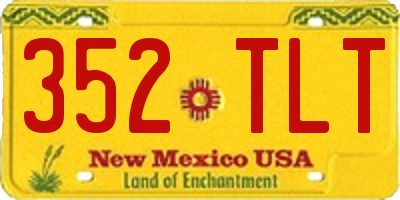 NM license plate 352TLT