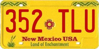 NM license plate 352TLU