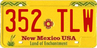 NM license plate 352TLW
