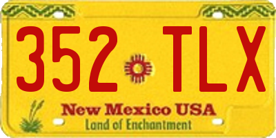 NM license plate 352TLX