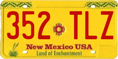 NM license plate 352TLZ