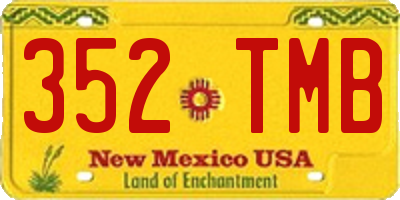 NM license plate 352TMB