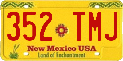 NM license plate 352TMJ