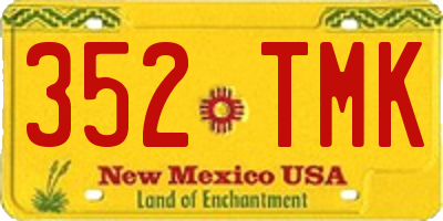 NM license plate 352TMK