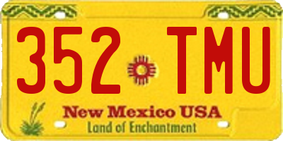 NM license plate 352TMU