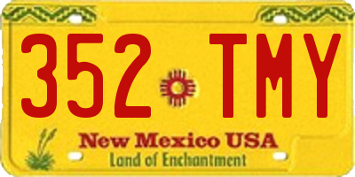 NM license plate 352TMY