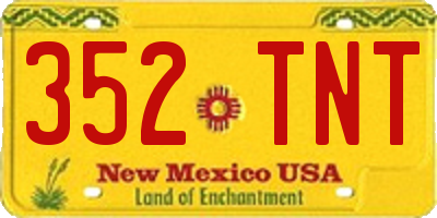 NM license plate 352TNT