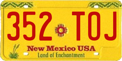 NM license plate 352TOJ