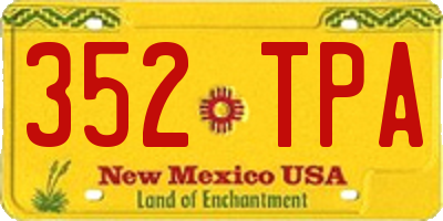 NM license plate 352TPA