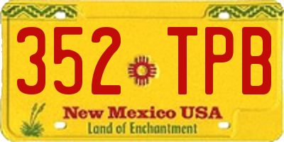 NM license plate 352TPB