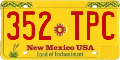 NM license plate 352TPC