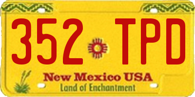 NM license plate 352TPD
