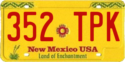 NM license plate 352TPK