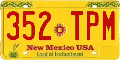 NM license plate 352TPM