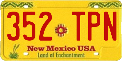 NM license plate 352TPN