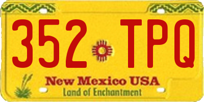 NM license plate 352TPQ