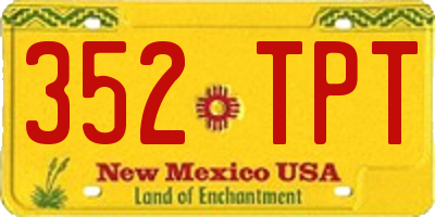 NM license plate 352TPT