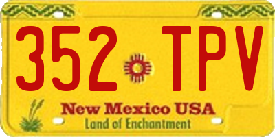 NM license plate 352TPV