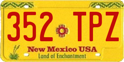 NM license plate 352TPZ