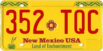 NM license plate 352TQC