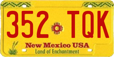 NM license plate 352TQK