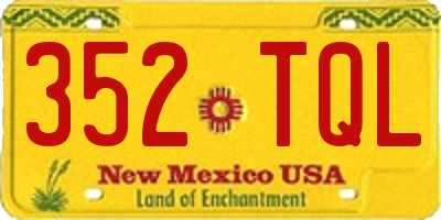 NM license plate 352TQL