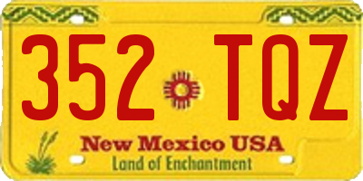NM license plate 352TQZ