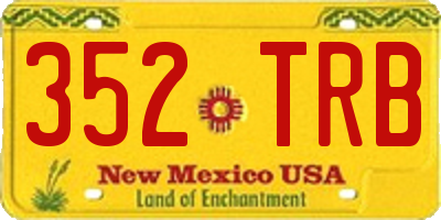 NM license plate 352TRB