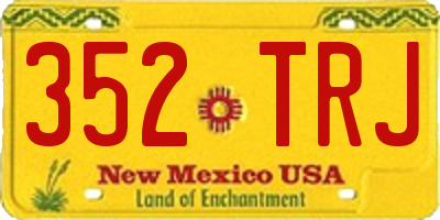 NM license plate 352TRJ
