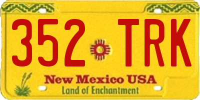 NM license plate 352TRK