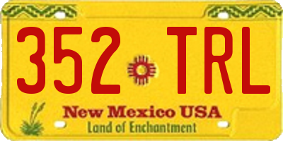 NM license plate 352TRL