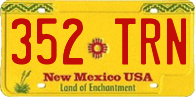 NM license plate 352TRN