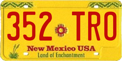 NM license plate 352TRO
