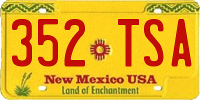 NM license plate 352TSA