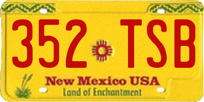 NM license plate 352TSB