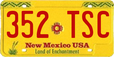 NM license plate 352TSC
