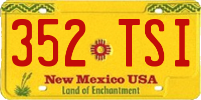 NM license plate 352TSI