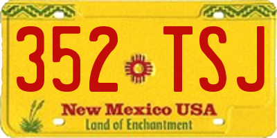 NM license plate 352TSJ