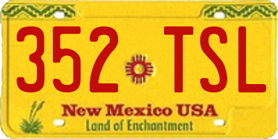 NM license plate 352TSL