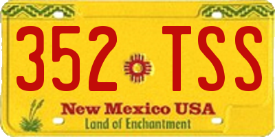NM license plate 352TSS