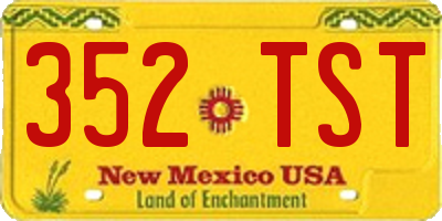 NM license plate 352TST
