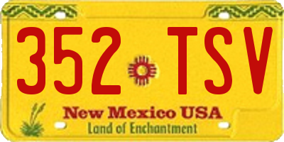 NM license plate 352TSV