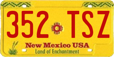 NM license plate 352TSZ