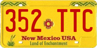 NM license plate 352TTC