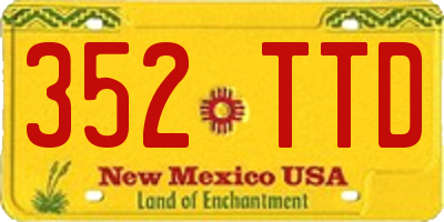 NM license plate 352TTD